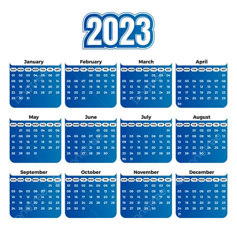 2023 Calendar Free Design And Vector 2023 2023 Calendar Calendar