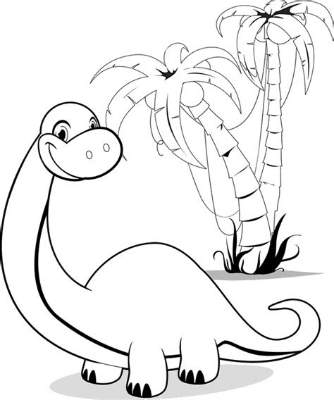 Cartoon Coloring Pages Brontosaurus