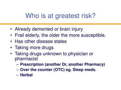 Ppt Drug Induced Dementia Proceed With Caution Powerpoint
