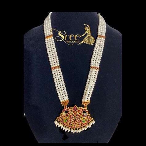 Multi Kemp Stone 4 Lines Pearl Haram 53533 Buy Traditional Necklace