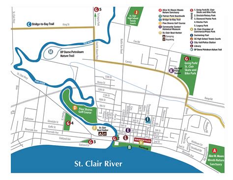 City Map St Clair Recreation