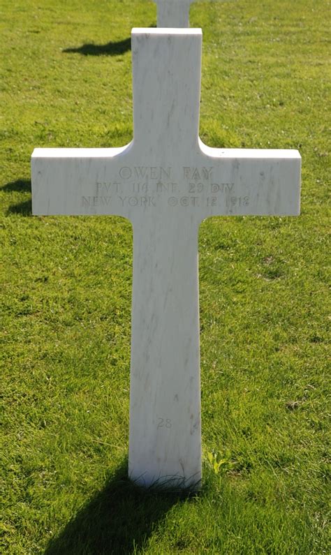 116th Infantry Regiment Roll Of Honor Pvt Owen Fay