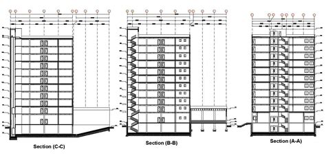 Apartment Section Autocad Drawing Cadbull