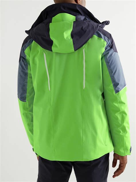 Kjus Force Panelled Hooded Ski Jacket Green Kjus