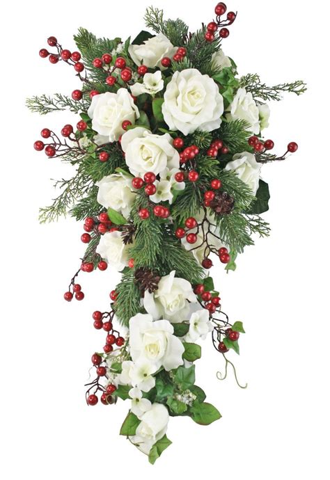 winter berry rose bridal cascade bridal bouquet flowers flower bouquet wedding christmas