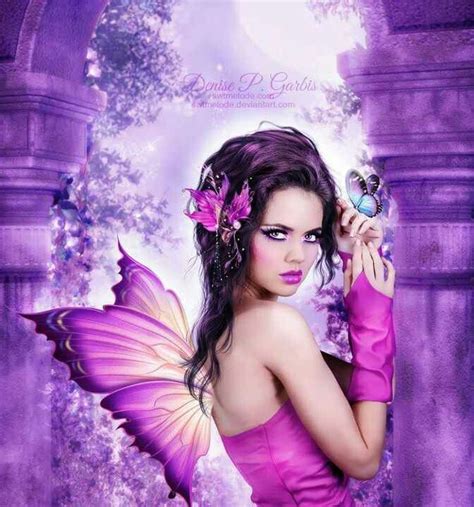 Purplepink Fairy Beautiful Fairies Fantasy Fairy Fairy Art