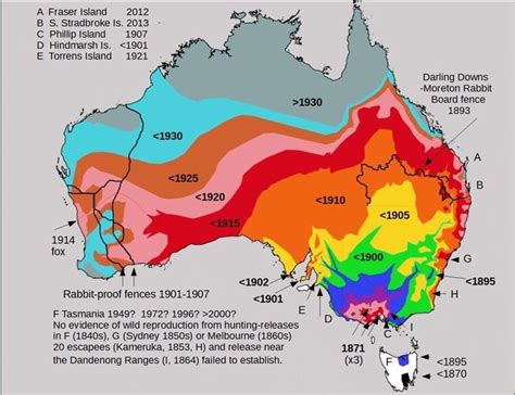 This Map Shows The Spread Of The Fox In Australia The Red Part In Wa