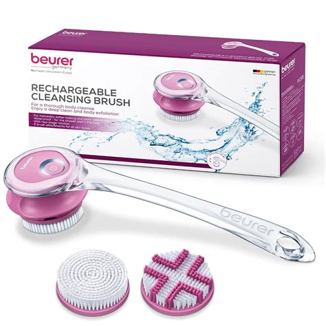 beurer fc55 electric body scrubber for exfoliating and massage waterproof for