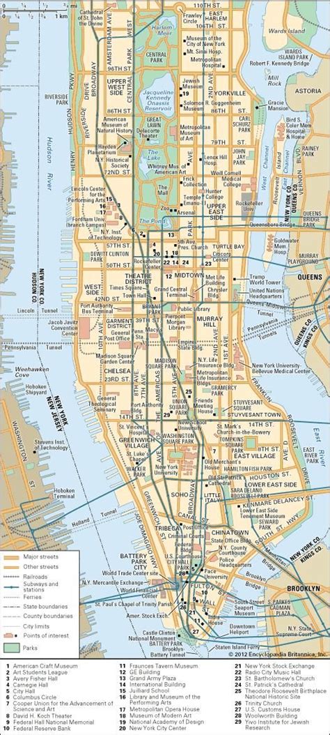 Manhattan History Map Population And Points Of Interest
