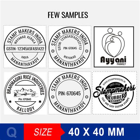 Round Stamp 40x40 Mm Exmark Online Stamp Makers India Stamp