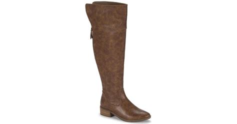 Baretraps Marcela Textured Tall Over The Knee Boots In Brown Lyst