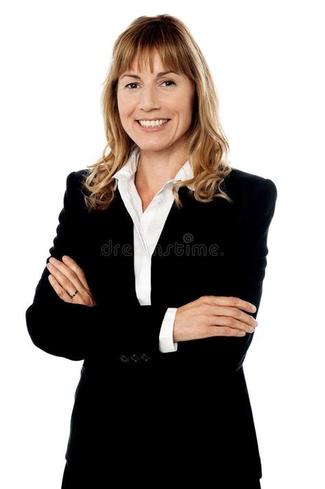 Confident Smiling Corporate Woman Stock Photo Image Of Caucasian