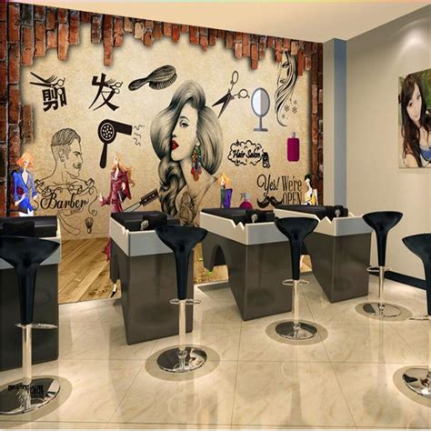 Beibehang Salon Hair Salon Beauty Salon Hairdressing Shop Nostalgic