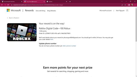 Redeeming 200 Robux From Microsoft Rewards Lets Goread Desci