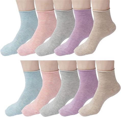 10 Pairs Ultra Thin Cotton Summer Ankle Socks For Men Women Soft Loose Fit Casual Socks S