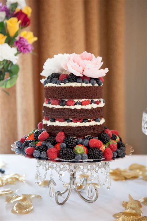 Berry Naked Cake With Sugar Flowers