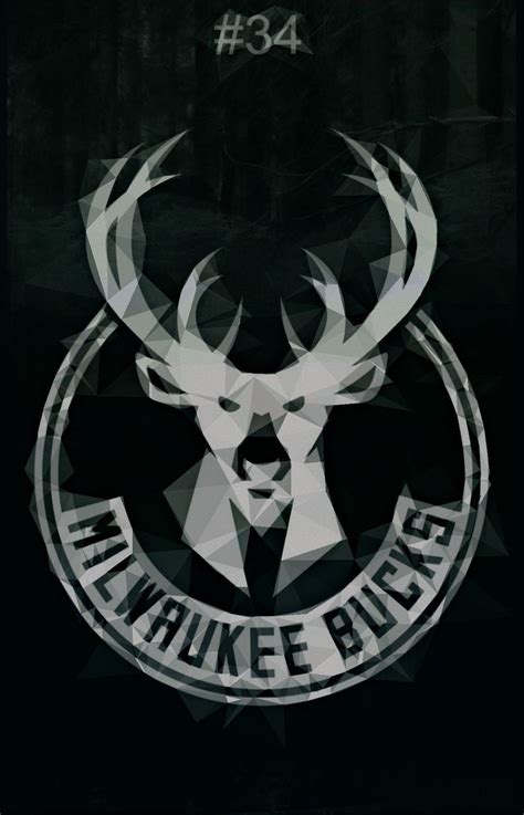 The great collection of milwaukee bucks wallpaper for desktop, laptop and mobiles. Black Milwaukee Bucks Logo Wallpaper