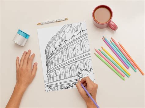 Italy Printable Full Coloring Book Italian Travel History | Etsy