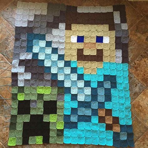 Minecraft Crochet Blanket