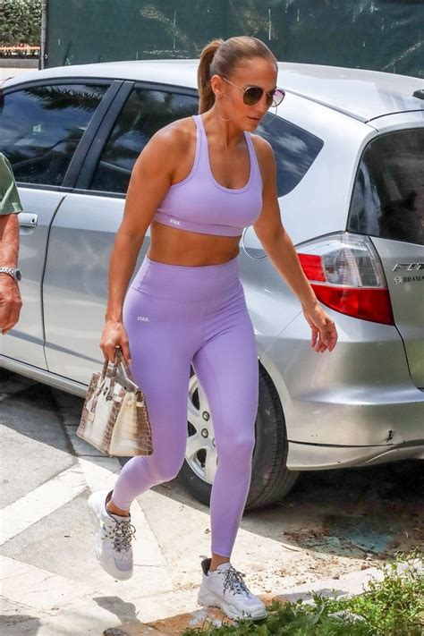 Jennifer Lopez In Purple Sports Bra And Leggings More Photos 0527