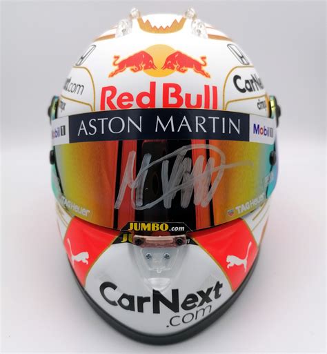 Shirts, softshell, tassen, caps en meer! Max Verstappen Signed 2020 1:2 Scale Replica Helmet ...
