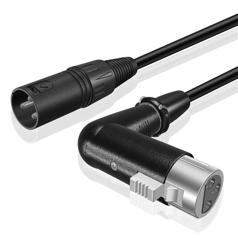 Xlr Cable 3ft Male To Female Right Angle Balanced 3 Pin Microphone