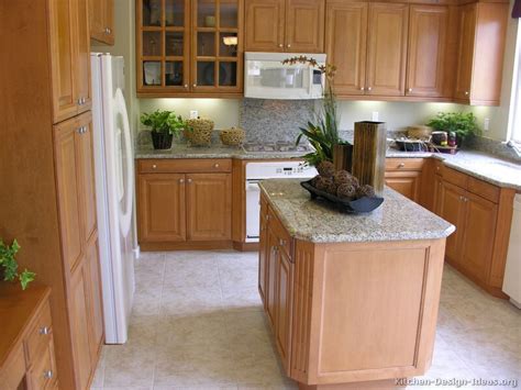 Paint kitchen walls a clean white to make soft brown oak cabinets use furniture crafted from pine to complement the lighter hints in the oak. Pictures of Kitchens - Traditional - Light Wood Kitchen ...