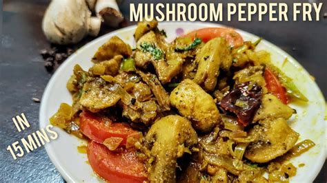 Mushroom Pepper Fry In 15 Minsmust Try Mushroom Pepper Masalaeasy