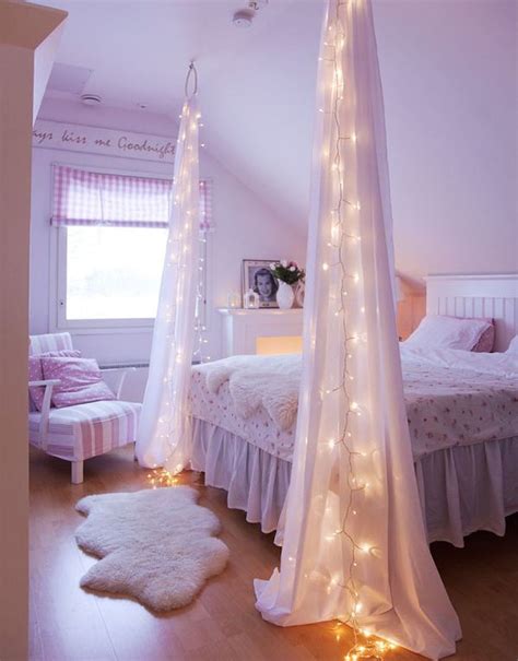 How To Make A Bed Canopy With Fairy Lights