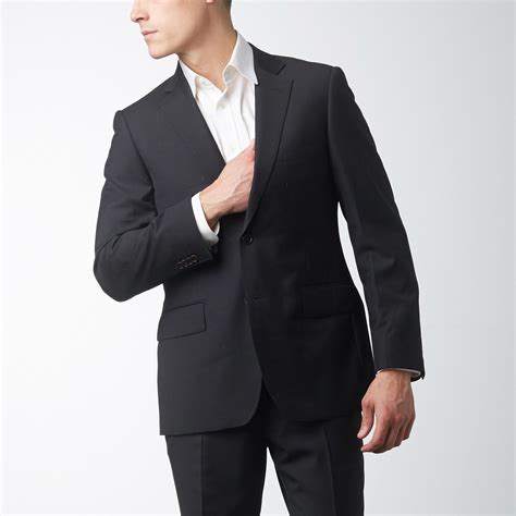 Classic Fit Half Canvas Suit Black Whether Youre Striding To The