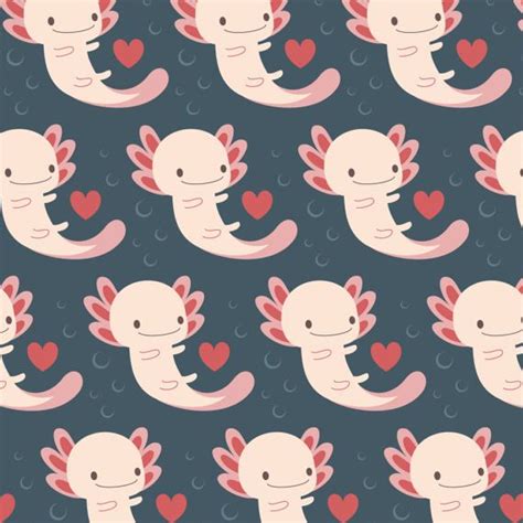 112cm wide cheap and cheerful poly/cotton fabric with santa, snowmen, stockings, and candy canes on a. Axolotl Fabric Axolotls Hearts And Bubbles By Petitspixels ...