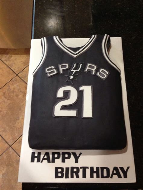 Spurs Jersey Cake Fondant Made By My Mother And I Cake Designs Birthday Spurs Cake