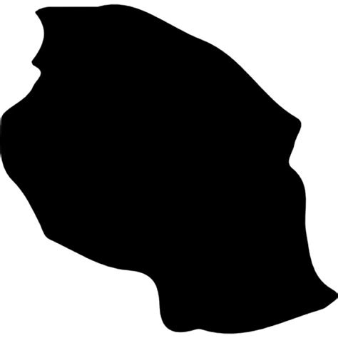 Tanzania Country Map Black Shape Icons Free Download