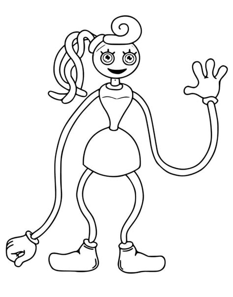 Poppy Playtime Mommy Long Legs Coloring Page Free Printable Coloring