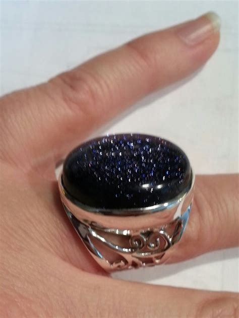 Blue Goldstone Ring Lumina Jewellery
