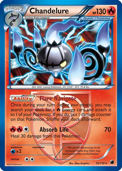 Chandelure 16 Plasma Freeze 2013 Pokemon Card