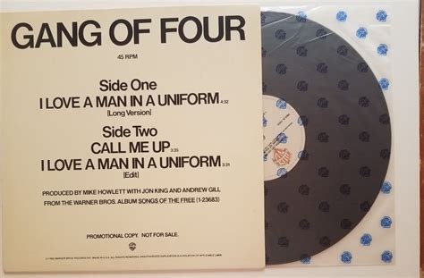 Gang Of Four I Love A Man In A Uniform 82 Promo 45 Rpm 12