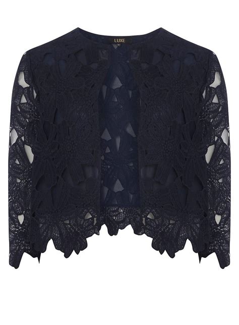 Luxe Navy Lace Jacket Dorothy Perkins United States Coats For