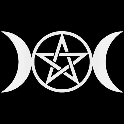 Triple Moon Goddess Wicca Pentacle Pagan Symbol Vinyl Decal Sticker