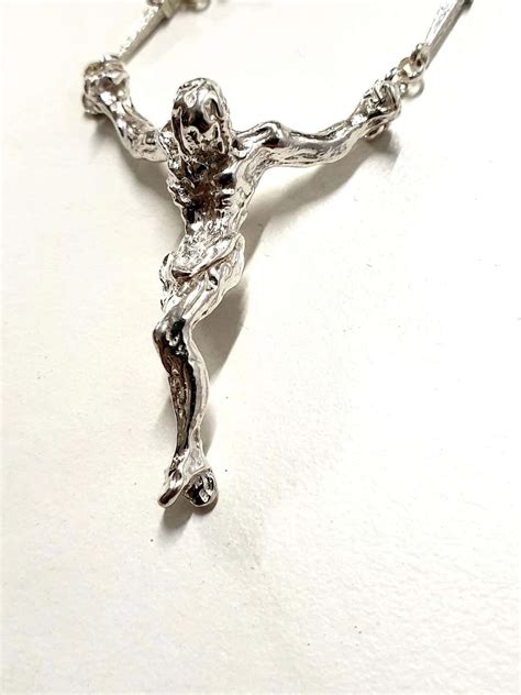 Original Silver Necklace Christ By Salvador Dali Galerie Harmonia