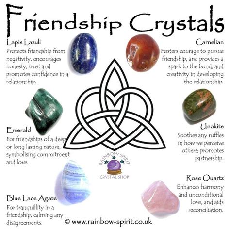 Friendship Crystal Set Etsy Crystals Crystal Healing Chart