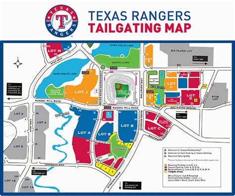 Texas Rangers Ballpark Parking Map United States Map