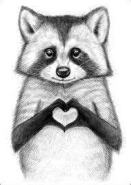 Coole bilder zum zeichnen mit jugendlichen augen. Nikita Korenkov - Waschbär mit Herz | Raccoons in 2019 ...
