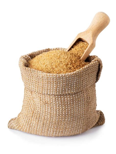 Brown Cane Sugar In Burlap Bag Stock Photo Image Of Burlap