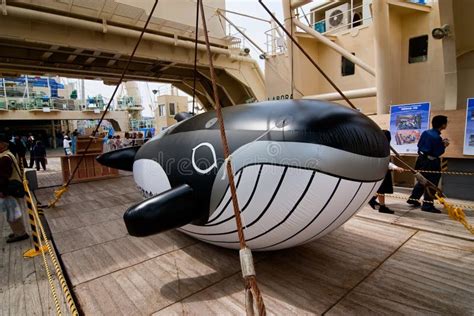 Japanese Whaling Ship Nishin Maru Processing Area Editorial Photo