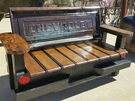 Vintage Chevrolet Tailgate Bench Garage Furniture Diy Tailgate Bench