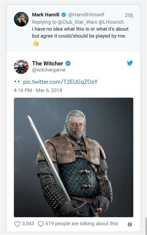 Mark Hamill Interested In Playing Vesemir For The Upcoming Witcher