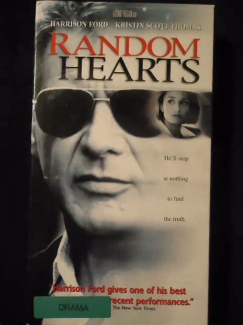 RANDOM HEARTS VHS Harrison Ford Kristin Scott Thomas Romantic Mystery