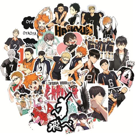 Anime Haikyuu Stickers Pack Fruugo Uk