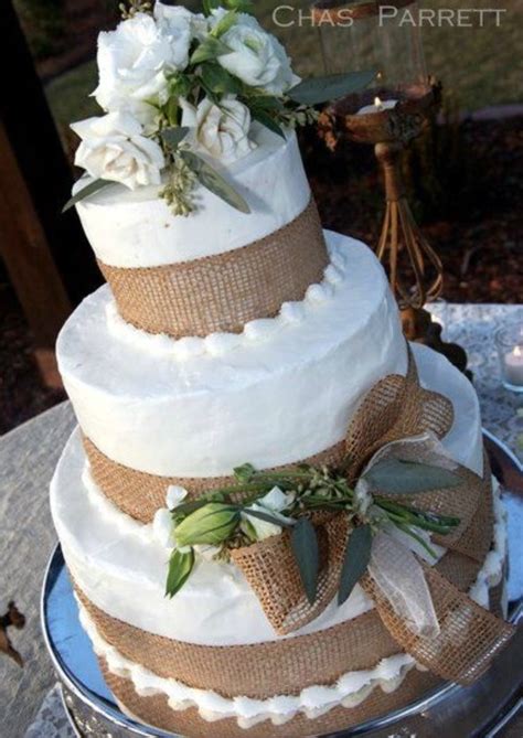 Burlap Wedding Cake Musely